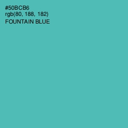#50BCB6 - Fountain Blue Color Image